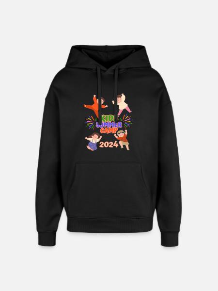 Kids summer camp - Oversized Unisex Hoodie by Stanley/Stella - black