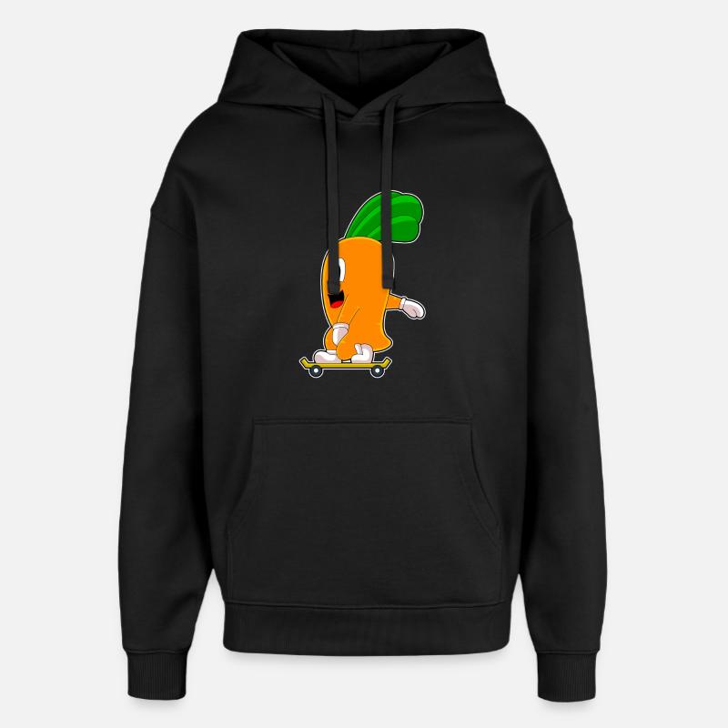 Carrot Skater Skateboard - Sweat à capuche unisexe Stanley/Stella Oversized - noir