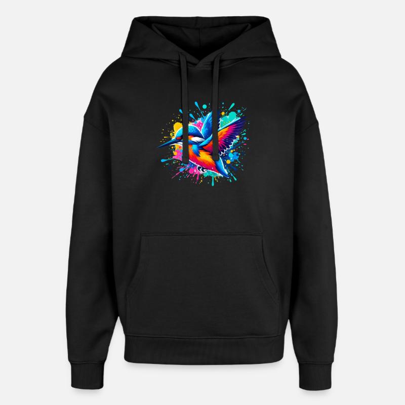 Eisvogel - Oversized Unisex Hoodie von Stanley/Stella - Schwarz