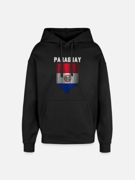 Paraguayan flag, Paraguayan pride - Oversized Unisex Hoodie by Stanley/Stella - black