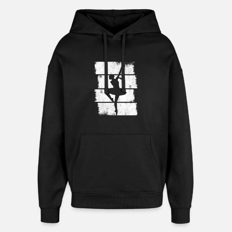 Dessin de danseuse de ballet - Sweat à capuche unisexe Stanley/Stella Oversized - noir