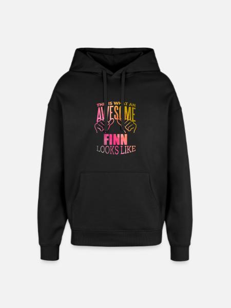 Finland Finland Finland - Oversized Unisex Hoodie by Stanley/Stella - black