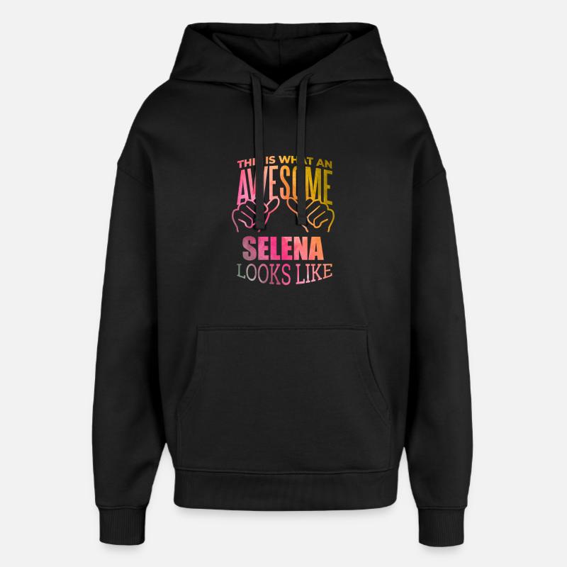 Selena - Oversized Unisex Hoodie von Stanley/Stella - Schwarz