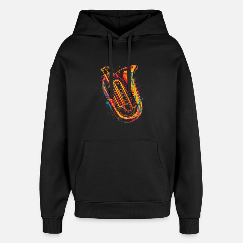 Tuba Graphique - Sweat à capuche unisexe Stanley/Stella Oversized - noir