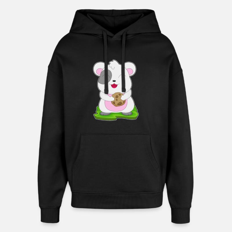 Hamster Cookie - Oversized Unisex Hoodie von Stanley/Stella - Schwarz