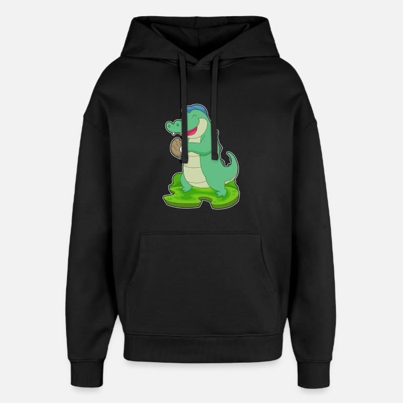 Gant de baseball en crocodile - Sweat à capuche unisexe Stanley/Stella Oversized - noir
