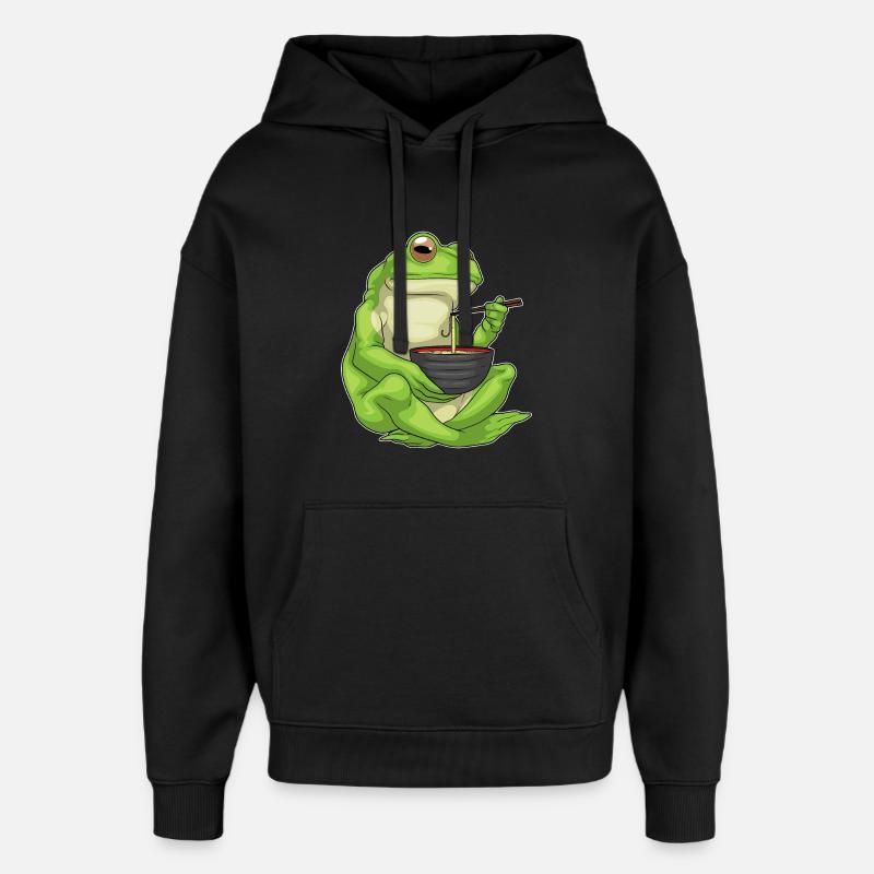 Frog Bowl Ramen - Sweat à capuche unisexe Stanley/Stella Oversized - noir