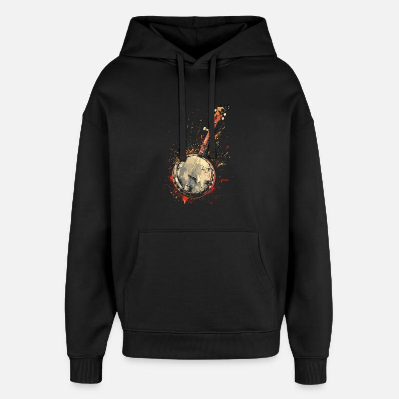 Banjo Éclaboussures de Couleur - Sweat à capuche unisexe Stanley/Stella Oversized - noir