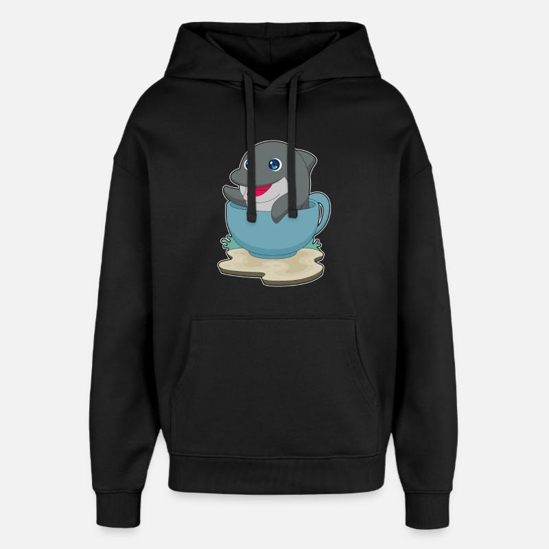 Mug Dauphin - Sweat à capuche unisexe Stanley/Stella Oversized - noir