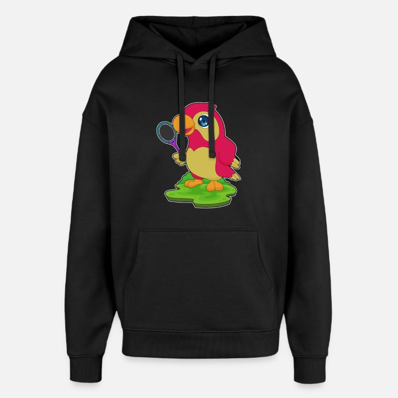 Raquette de tennis Parrot - Sweat à capuche unisexe Stanley/Stella Oversized - noir