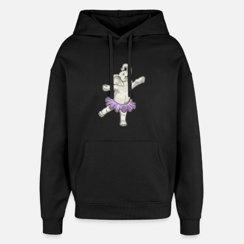 Éléphant Ballerine Ballet Danse - Sweat à capuche unisexe Stanley/Stella Oversized - noir