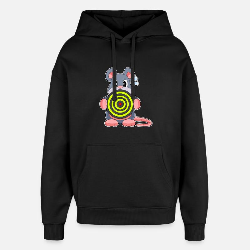 Maus Dart Dartpfeil - Oversized Unisex Hoodie von Stanley/Stella - Schwarz