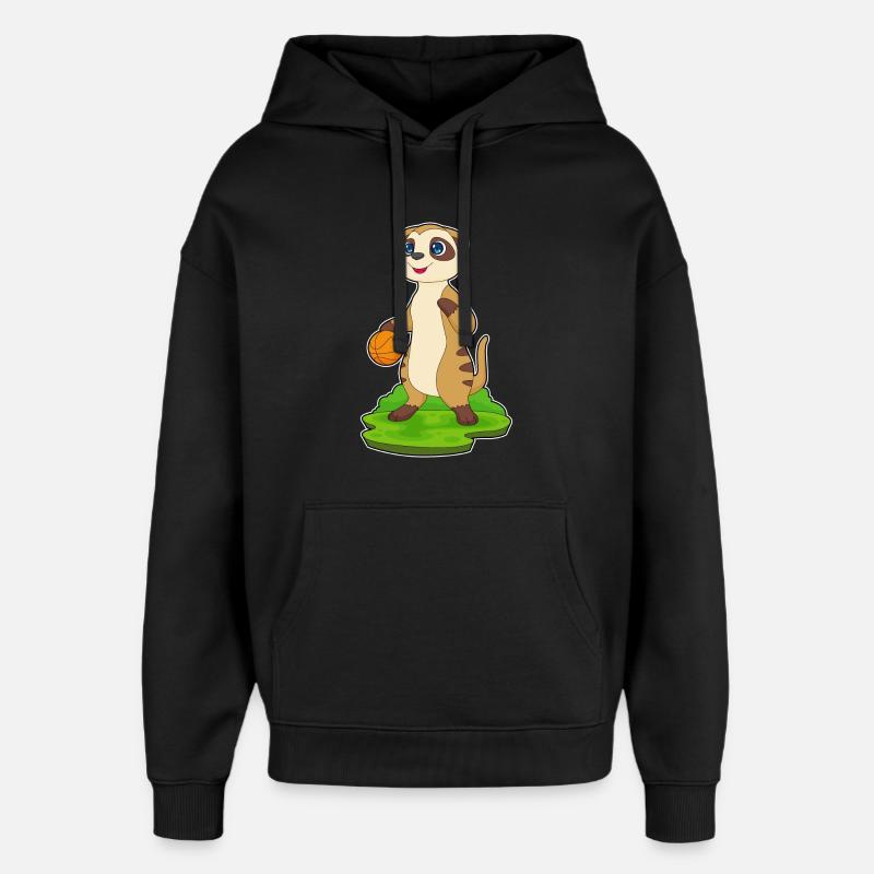 Meerkat Basketteur Basketteur - Sweat à capuche unisexe Stanley/Stella Oversized - noir