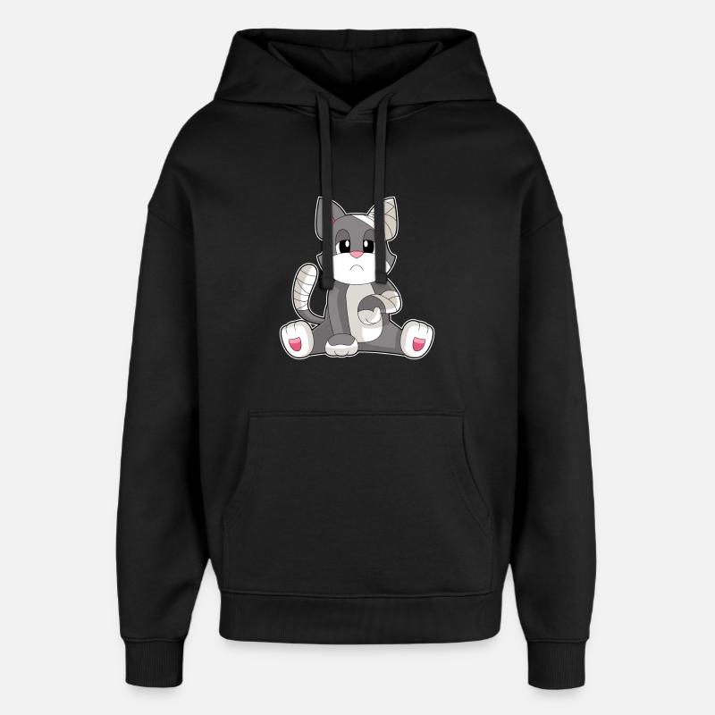 Cat Bandage - Oversized Unisex Hoodie by Stanley/Stella - black