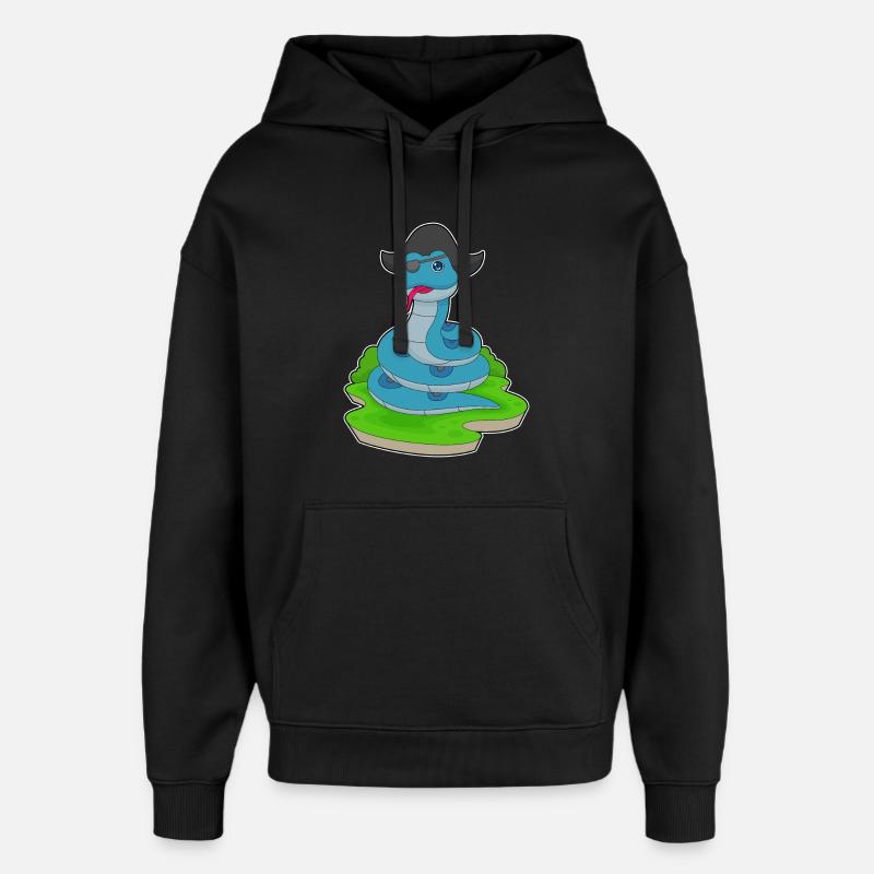 Serpent Pirate Chapeau de Pirate - Sweat à capuche unisexe Stanley/Stella Oversized - noir