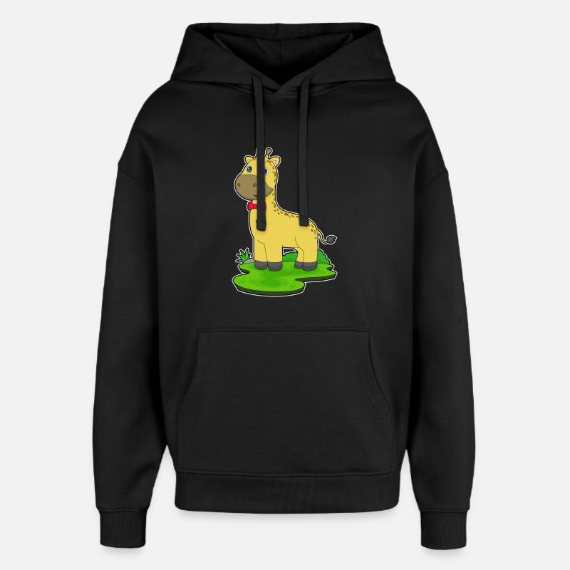 Giraffe Schleife - Oversized Unisex Hoodie von Stanley/Stella - Schwarz