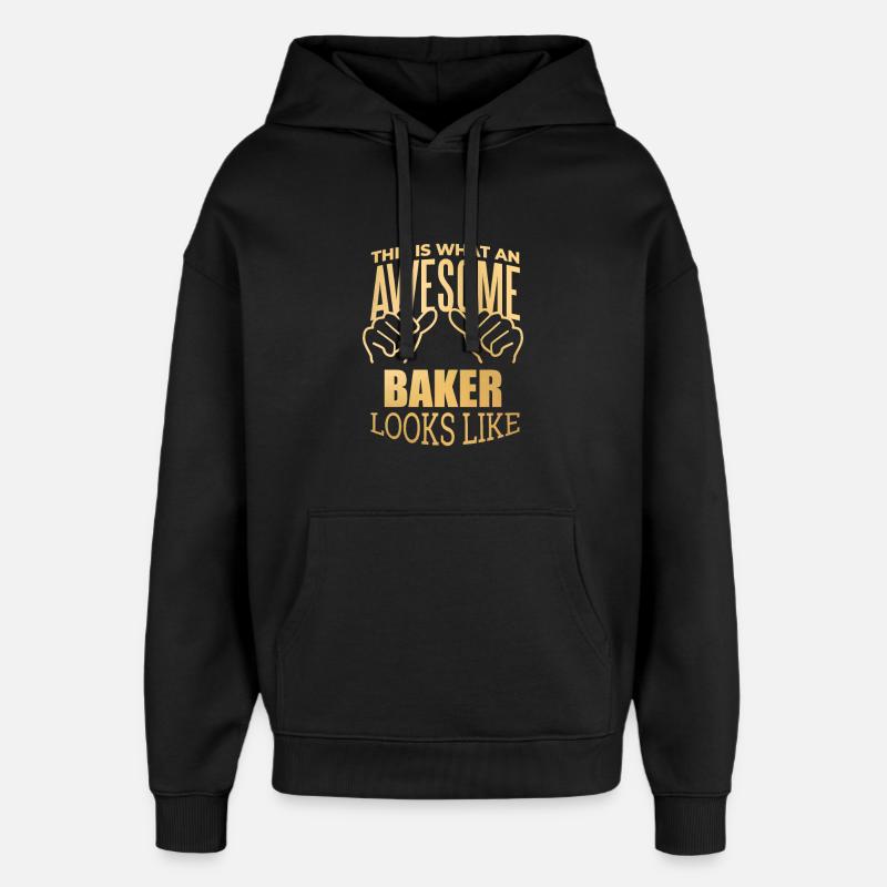 Backen - Oversized Unisex Hoodie von Stanley/Stella - Schwarz