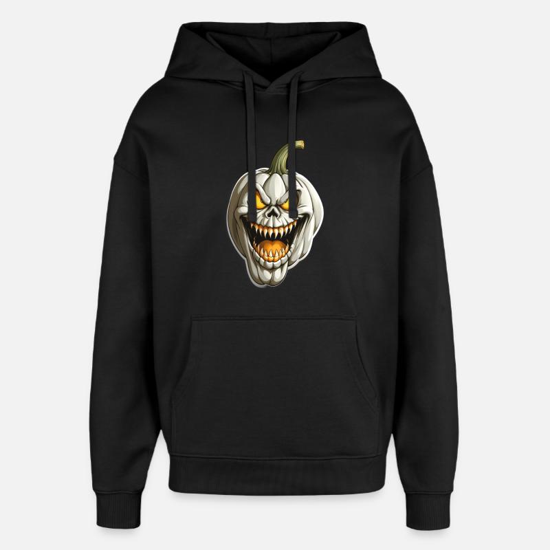 Clown citrouille effrayant - Sweat à capuche unisexe Stanley/Stella Oversized - noir