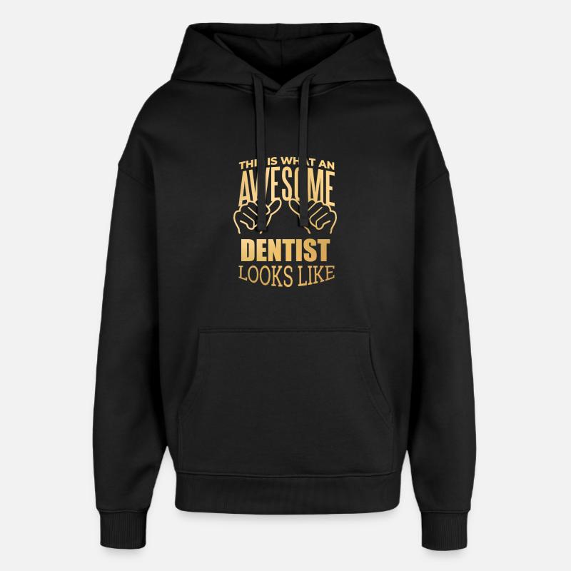 dentiste - Sweat à capuche unisexe Stanley/Stella Oversized - noir