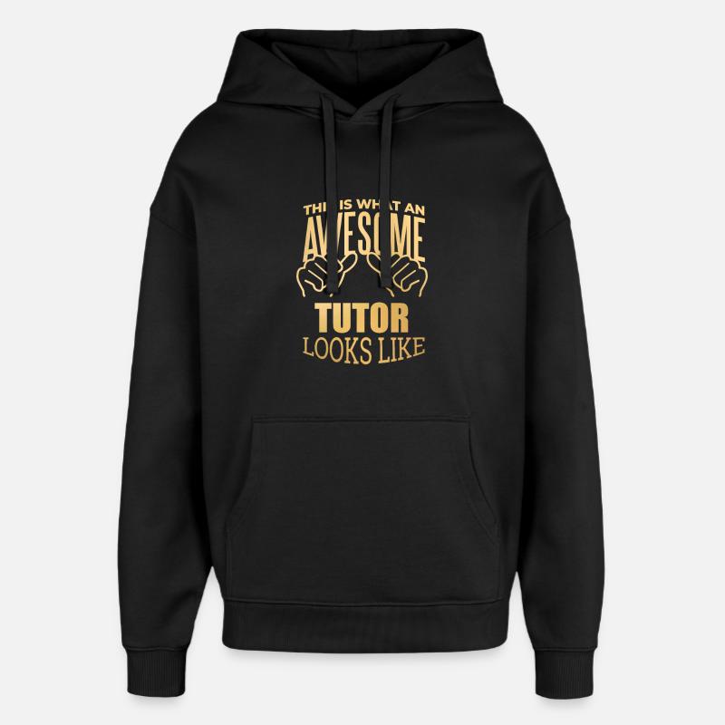 Tutor - Oversized Unisex Hoodie by Stanley/Stella - black