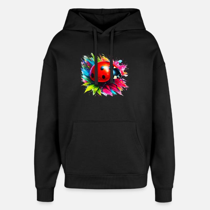 Marienkäfer - Oversized Unisex Hoodie von Stanley/Stella - Schwarz