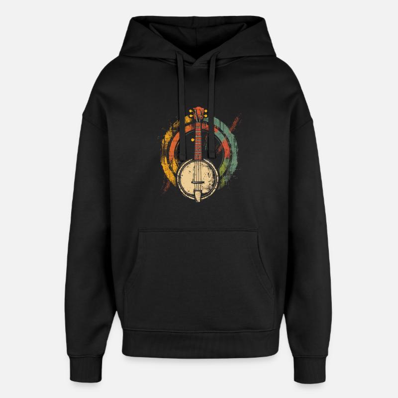 Banjo des années 90 - Sweat à capuche unisexe Stanley/Stella Oversized - noir
