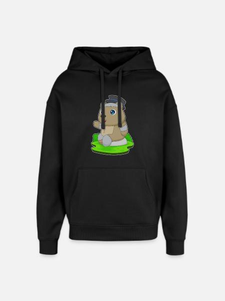 Bear Halloween Zombie - Oversized Unisex Hoodie by Stanley/Stella - black