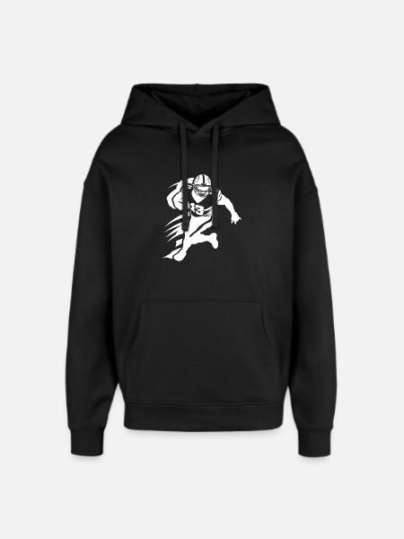 American Footballer - Oversized Unisex Hoodie by Stanley/Stella - black