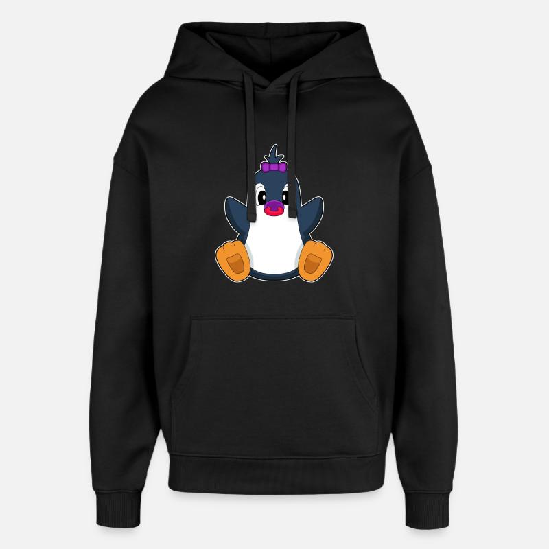 Sucette Penguin Baby - Sweat à capuche unisexe Stanley/Stella Oversized - noir