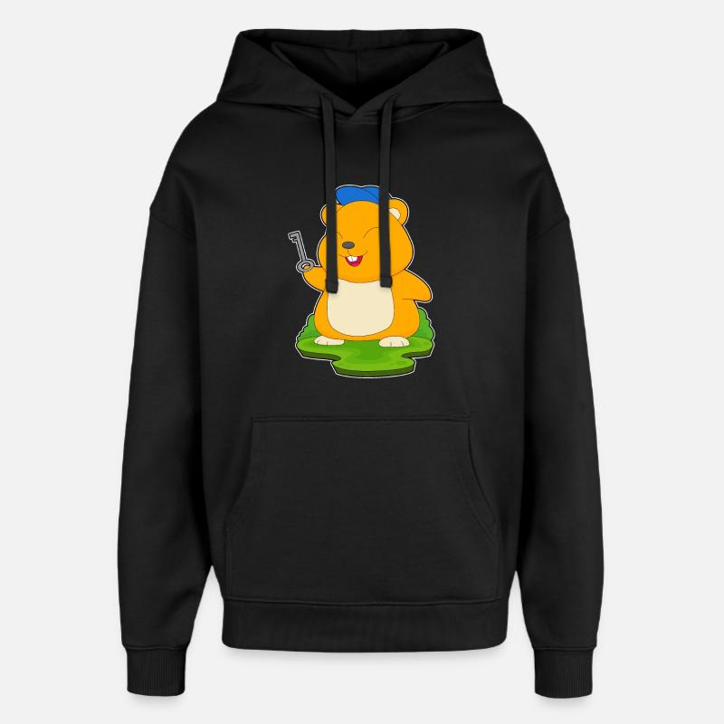 Clé du hamster - Sweat à capuche unisexe Stanley/Stella Oversized - noir