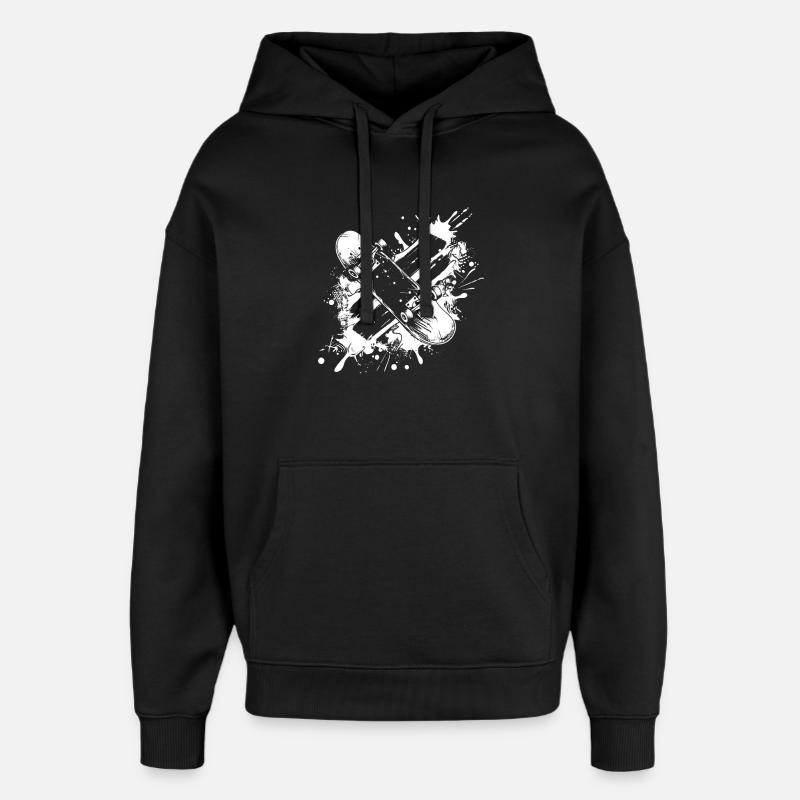 Skateboarding - Sweat à capuche unisexe Stanley/Stella Oversized - noir