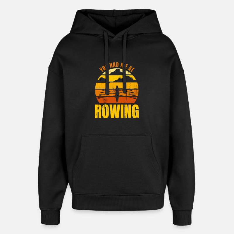 Vous m’avez eu à l’aviron - Sweat à capuche unisexe Stanley/Stella Oversized - noir