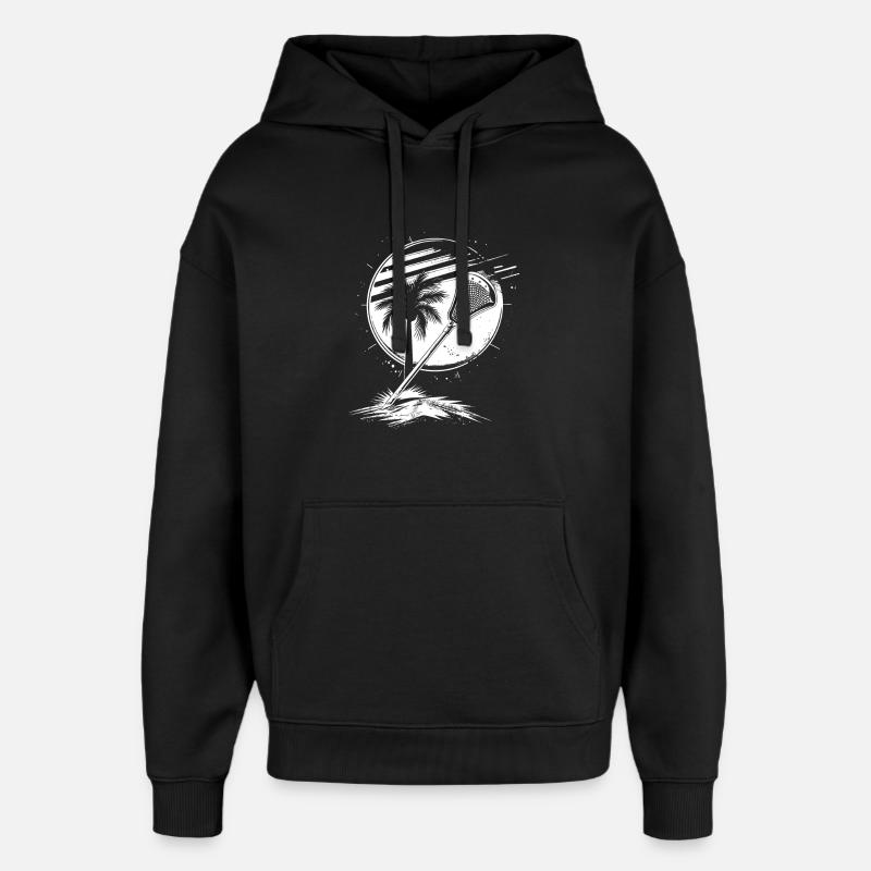 Croquis de crosse - Sweat à capuche unisexe Stanley/Stella Oversized - noir