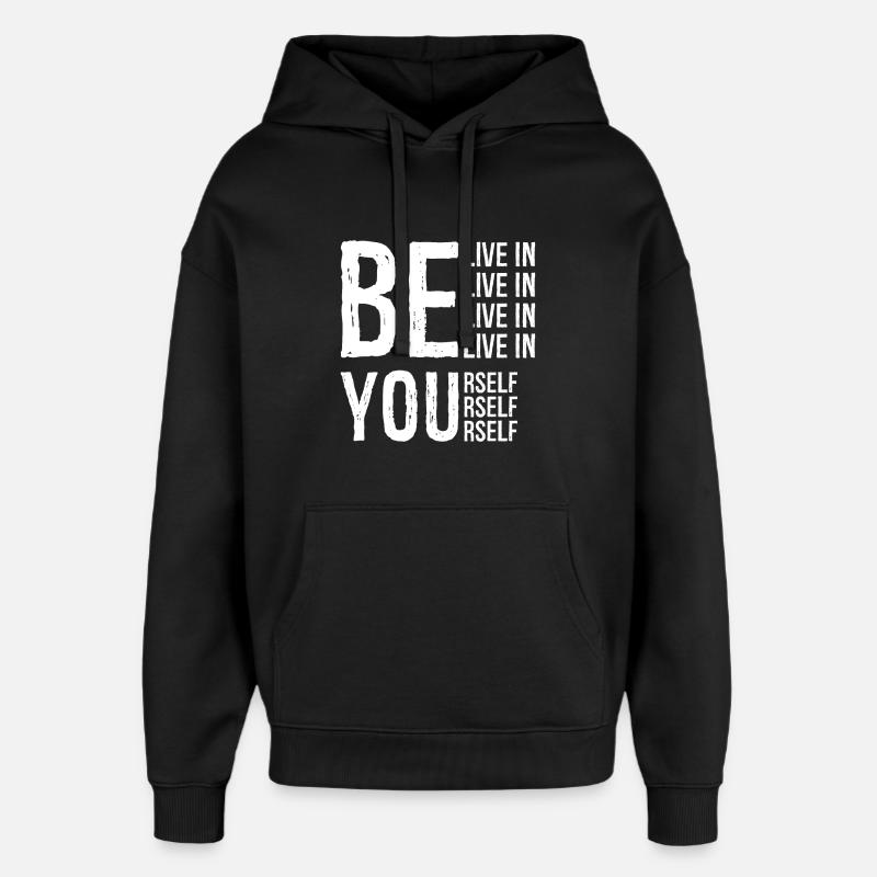 CROYEZ EN VOUS-MÊME - Sweat à capuche unisexe Stanley/Stella Oversized - noir