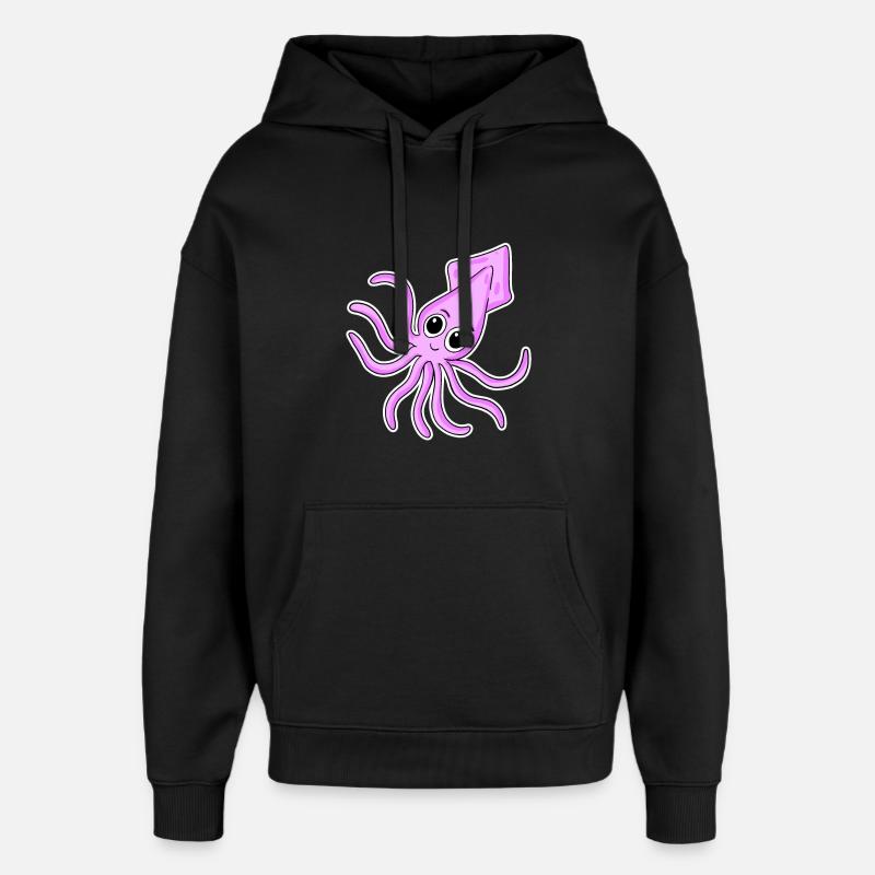 Poulpes - Sweat à capuche unisexe Stanley/Stella Oversized - noir