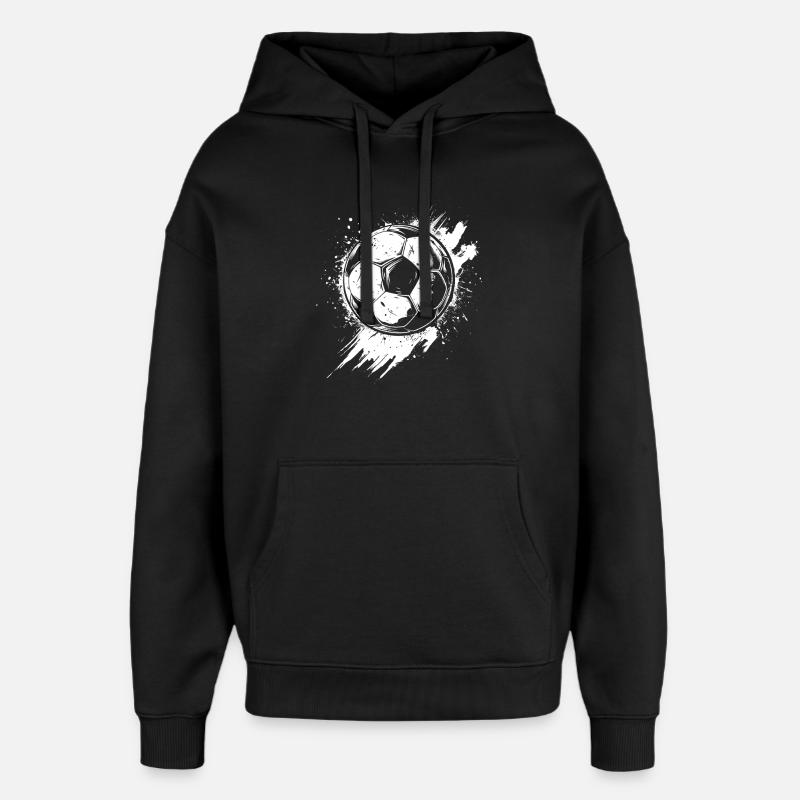 Fußball Graffiti - Oversized Unisex Hoodie von Stanley/Stella - Schwarz