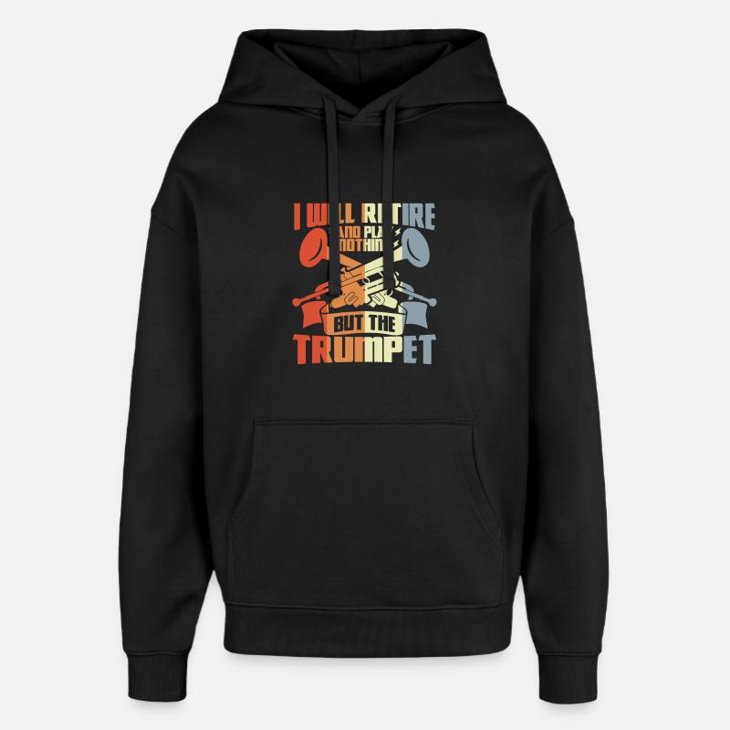 Pensionierter Trompeter - Oversized Unisex Hoodie von Stanley/Stella - Schwarz