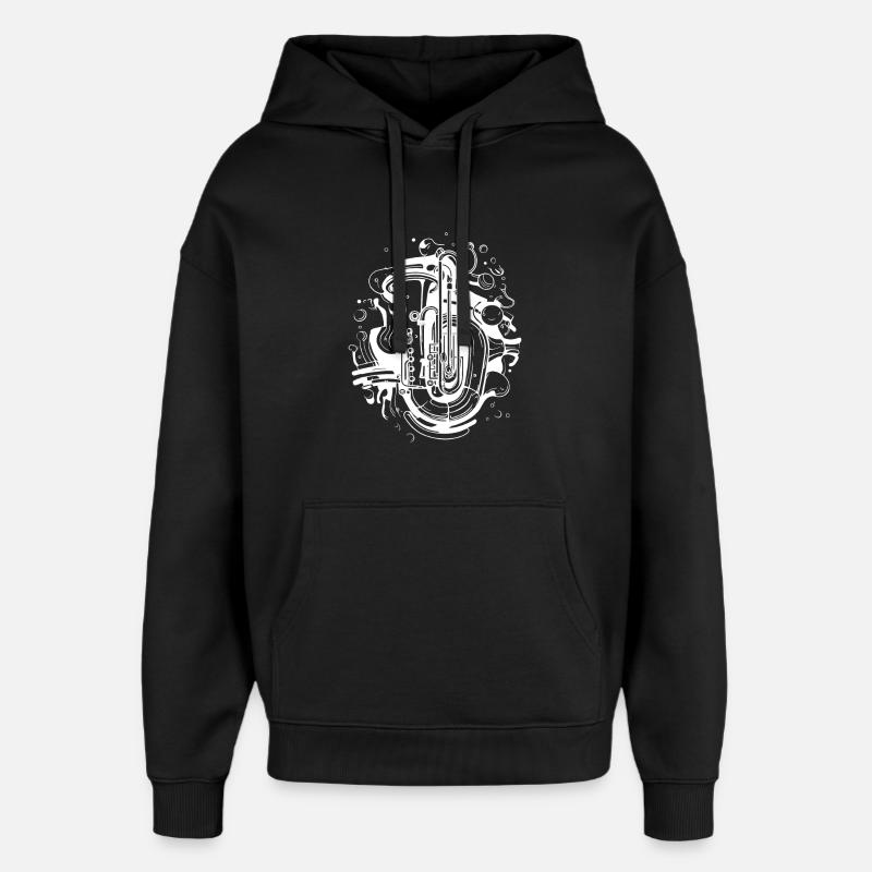 Tuba style dessin animé - Sweat à capuche unisexe Stanley/Stella Oversized - noir