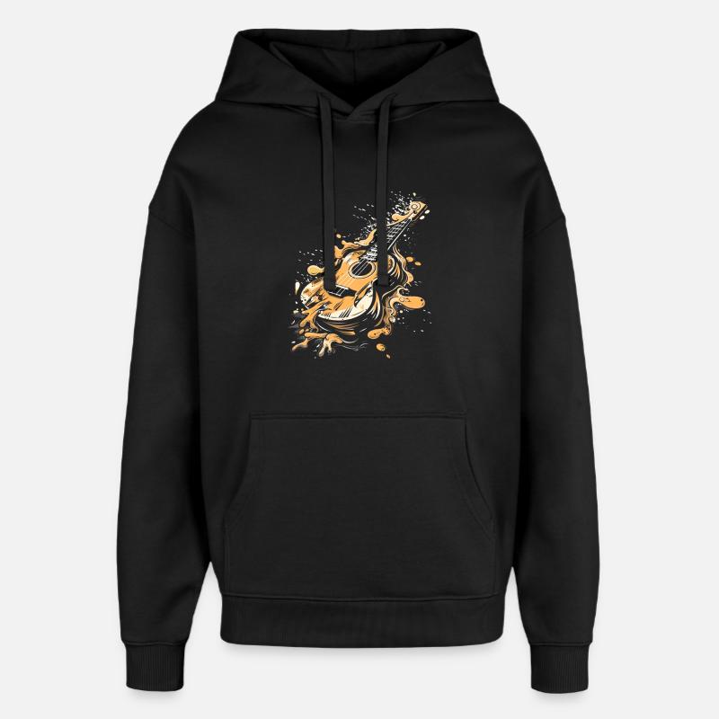 Ukulele Graffiti - Oversized Unisex Hoodie von Stanley/Stella - Schwarz