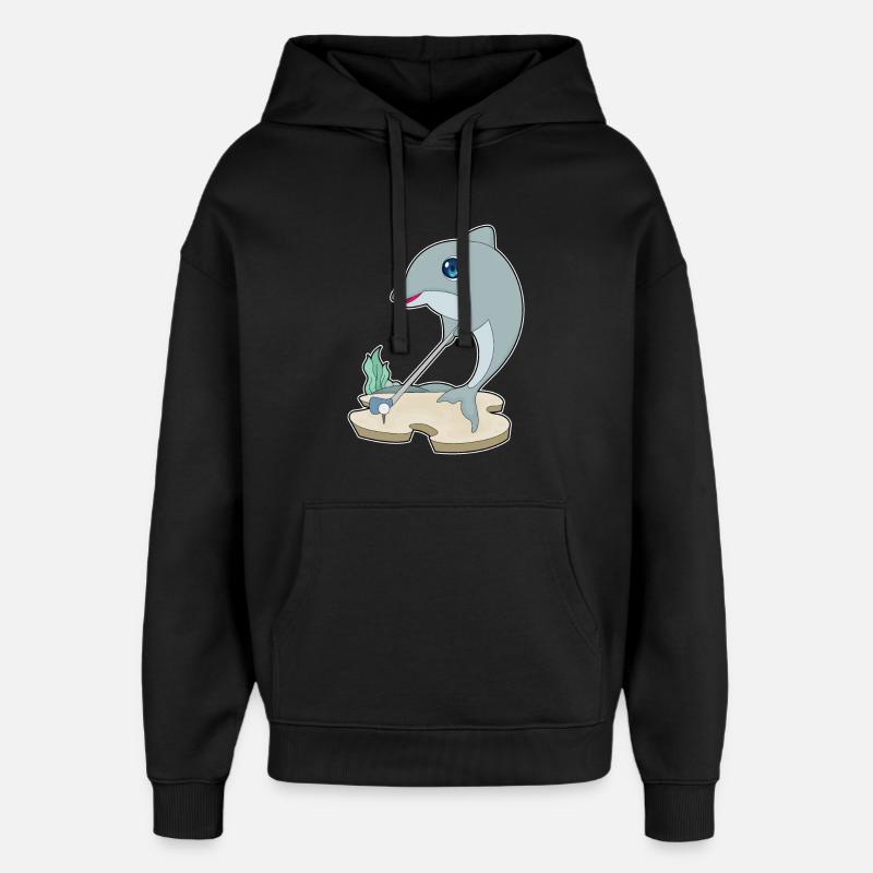 Dolphin Golf Golf Clubs - Sweat à capuche unisexe Stanley/Stella Oversized - noir