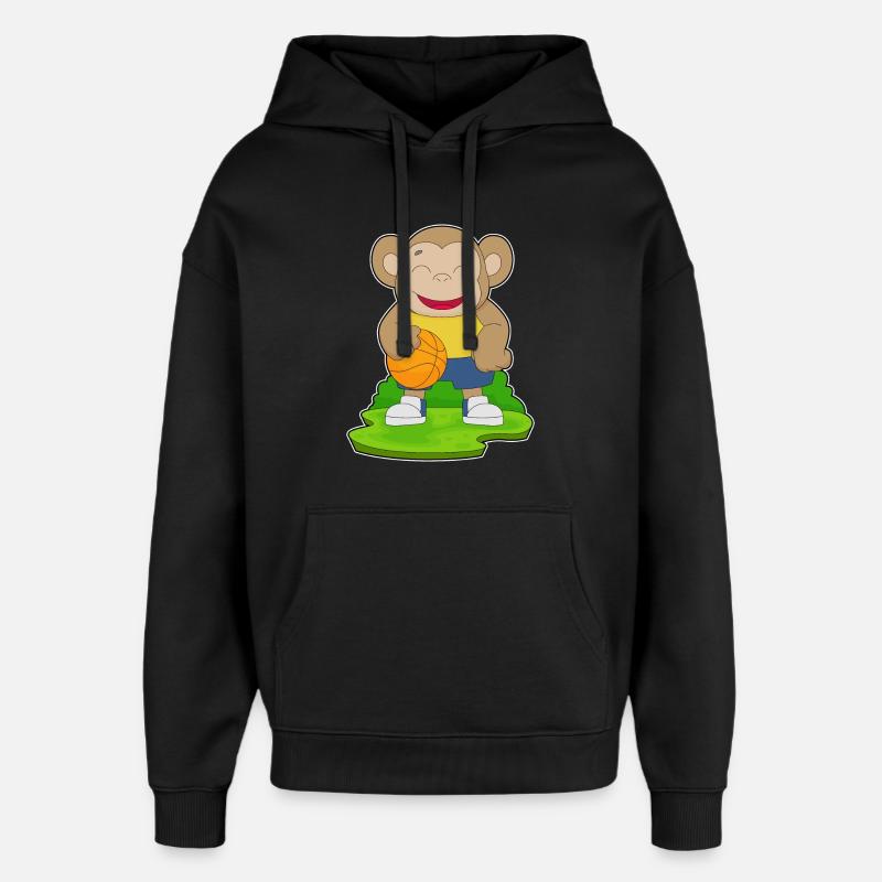 Singe Basketteur Basketteur - Sweat à capuche unisexe Stanley/Stella Oversized - noir