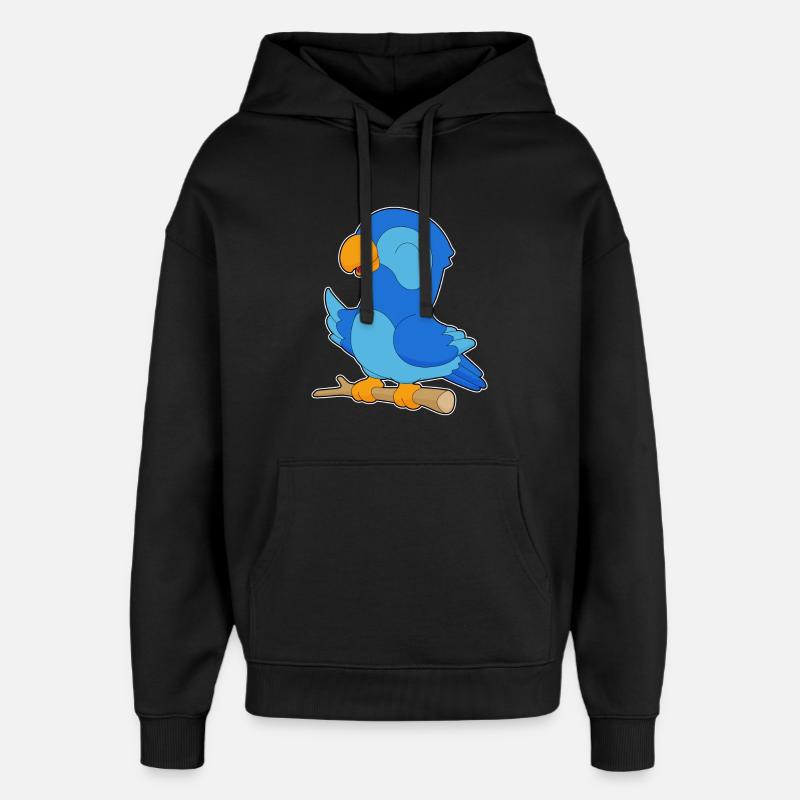 Branche Parrot - Sweat à capuche unisexe Stanley/Stella Oversized - noir