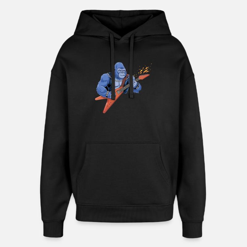 Gorille à bascule - Sweat à capuche unisexe Stanley/Stella Oversized - noir