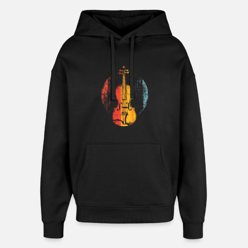 Violon Style BD - Sweat à capuche unisexe Stanley/Stella Oversized - noir