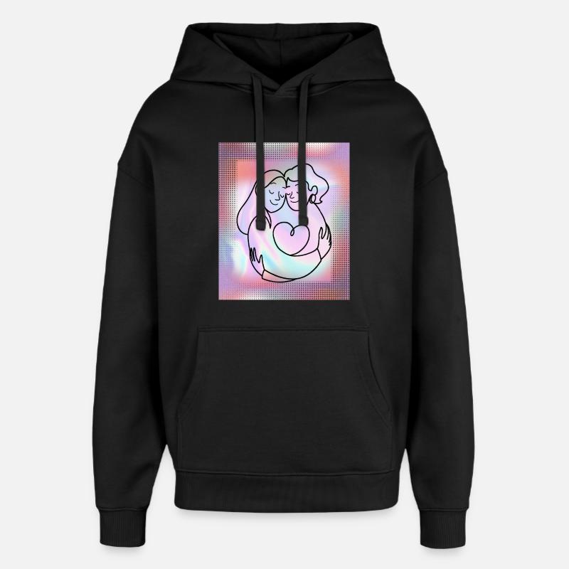 Lieblingsmensch-Mutter-Tochter-Schwester-Freundin - Oversized Unisex Hoodie von Stanley/Stella - Schwarz