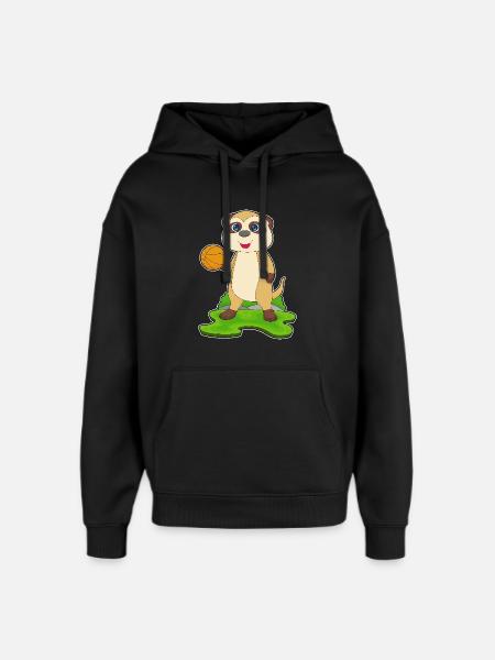 Meerkat Basketteur Basketteur - Sweat à capuche unisexe Stanley/Stella Oversized - noir