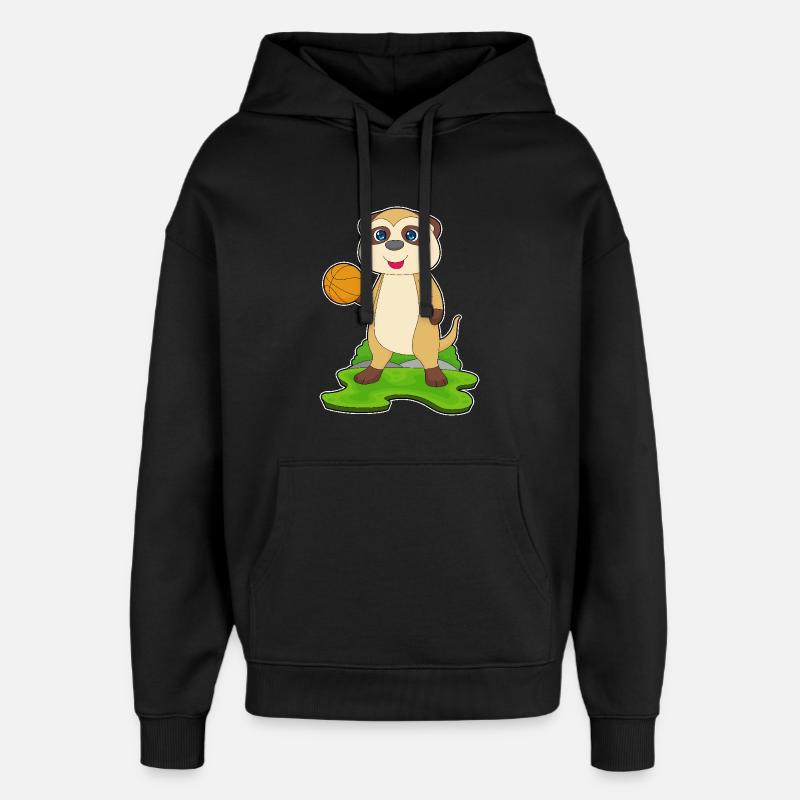 Meerkat Basketteur Basketteur - Sweat à capuche unisexe Stanley/Stella Oversized - noir