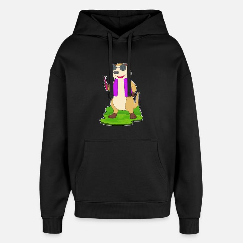 Erdmännchen Zahnbürste - Oversized Unisex Hoodie von Stanley/Stella - Schwarz