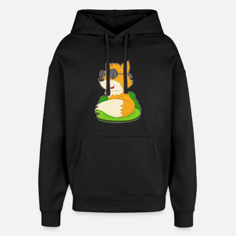 Fuchs Sonnenbrille - Oversized Unisex Hoodie von Stanley/Stella - Schwarz