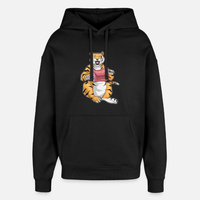 Tiger Meat - Oversized Unisex Hoodie by Stanley/Stella - black